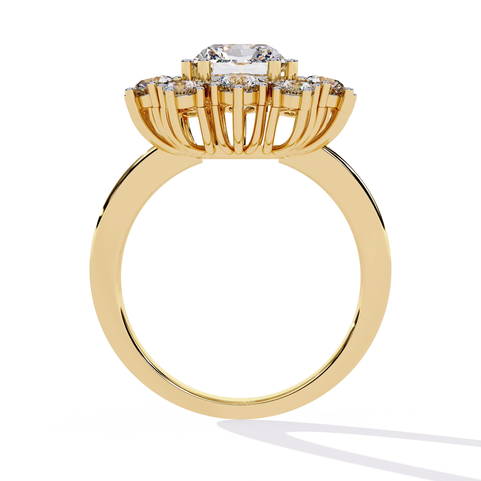 Elevated Halo Diamond Ring