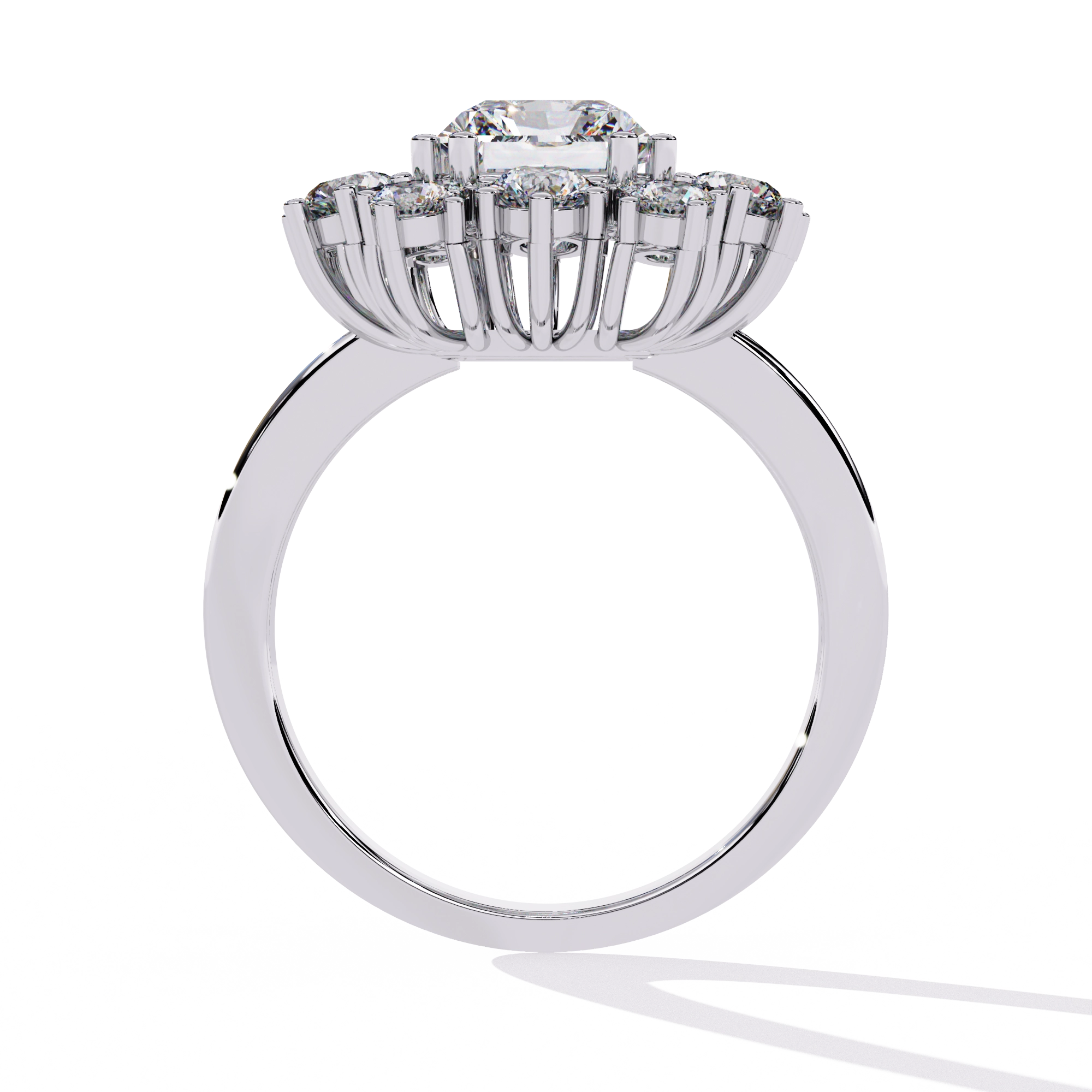 Elevated Halo Diamond Ring