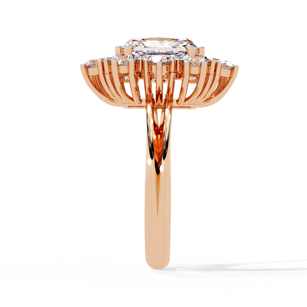 Elevated Halo Diamond Ring