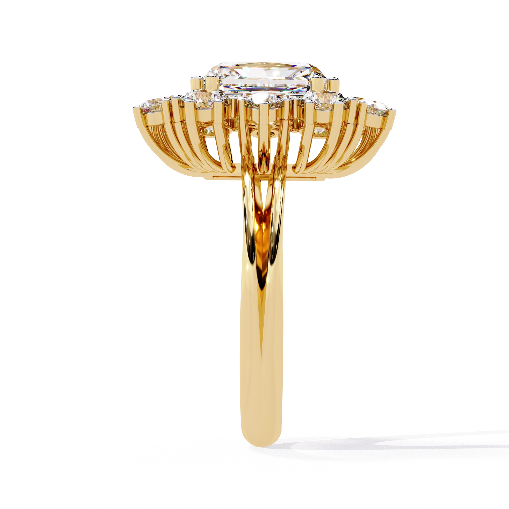 Elevated Halo Diamond Ring