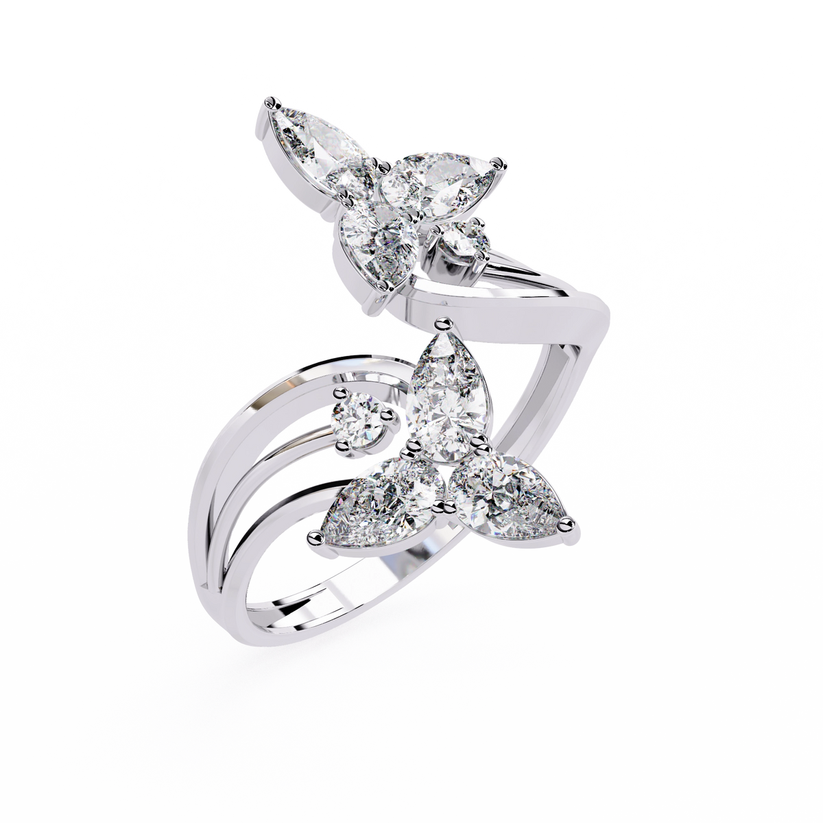 Luxury Butterfly Designer Ring
