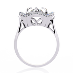 Floral Halo Diamond Statement Ring