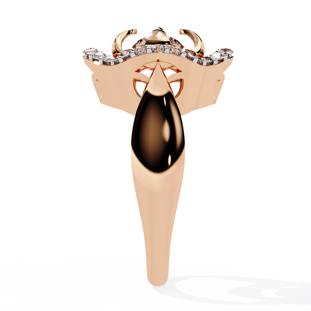 Floral Halo Diamond Statement Ring