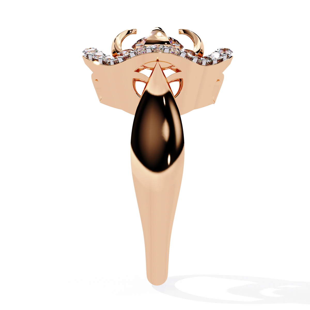 Floral Halo Diamond Statement Ring