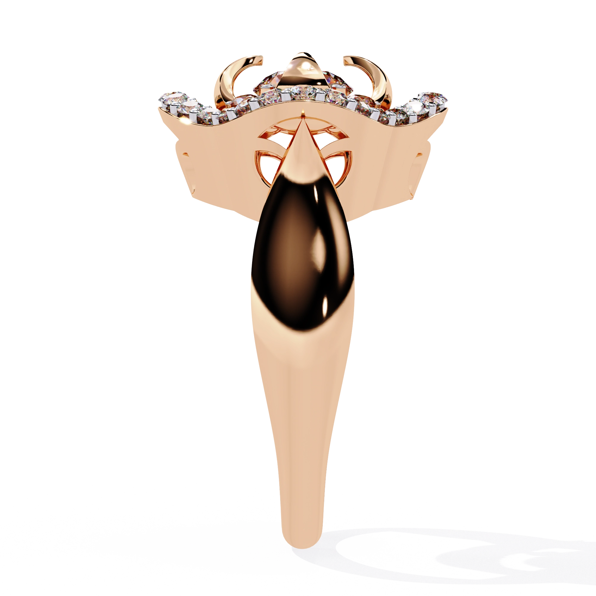 Floral Halo Diamond Statement Ring