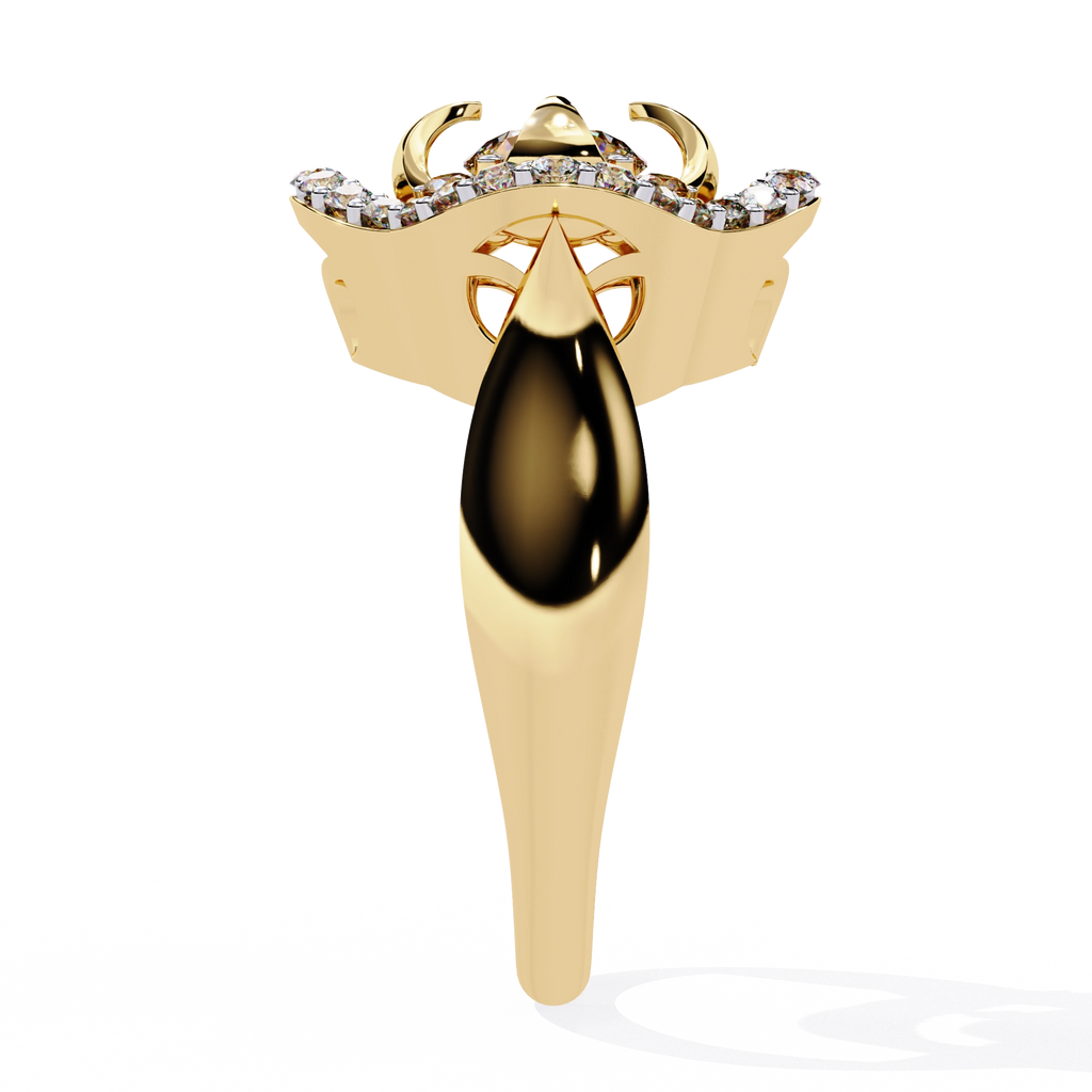 Floral Halo Diamond Statement Ring