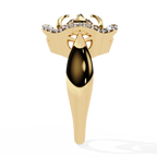 Floral Halo Diamond Statement Ring