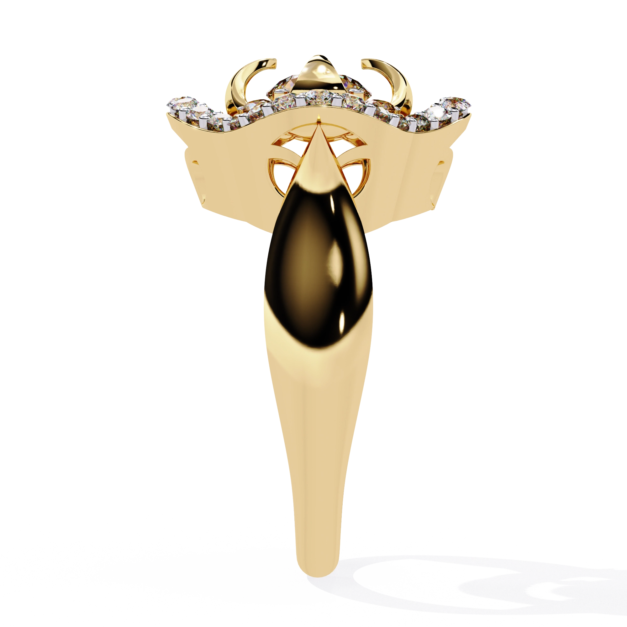 Floral Halo Diamond Statement Ring