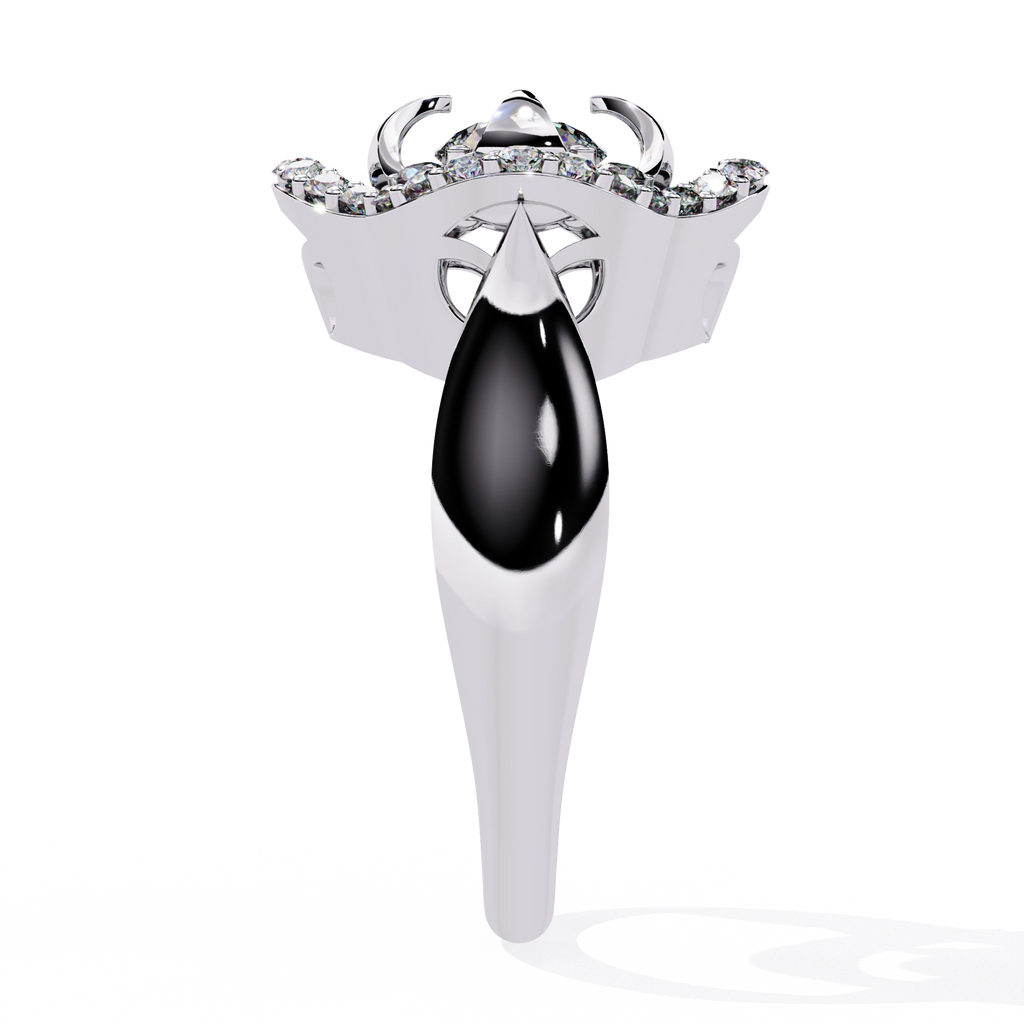 Floral Halo Diamond Statement Ring