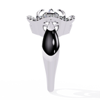Floral Halo Diamond Statement Ring