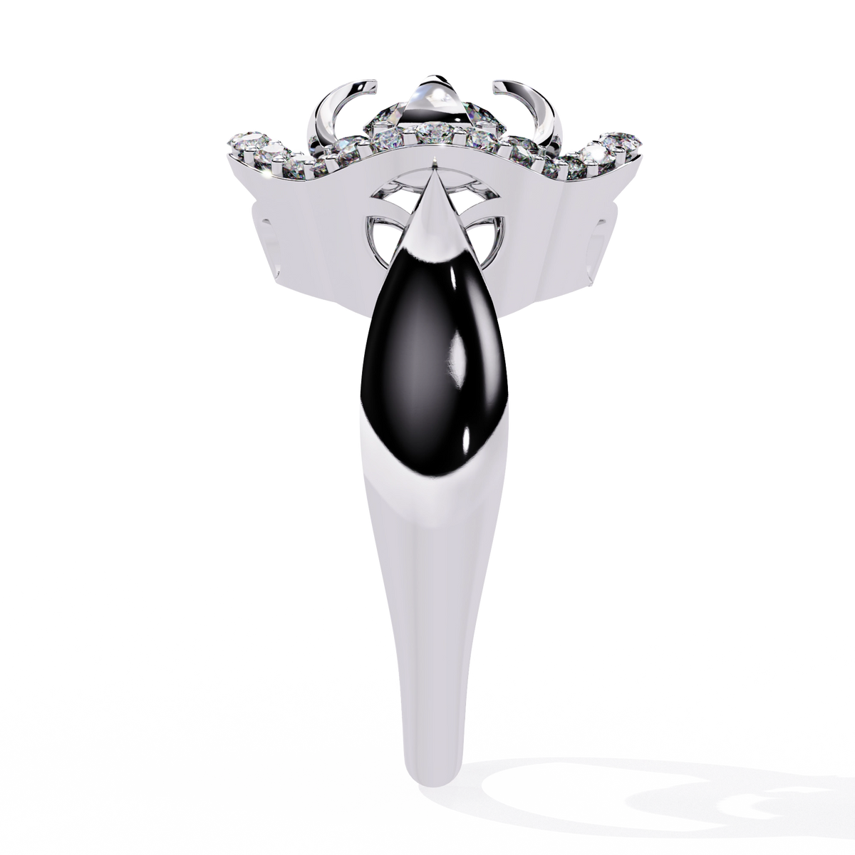 Floral Halo Diamond Statement Ring