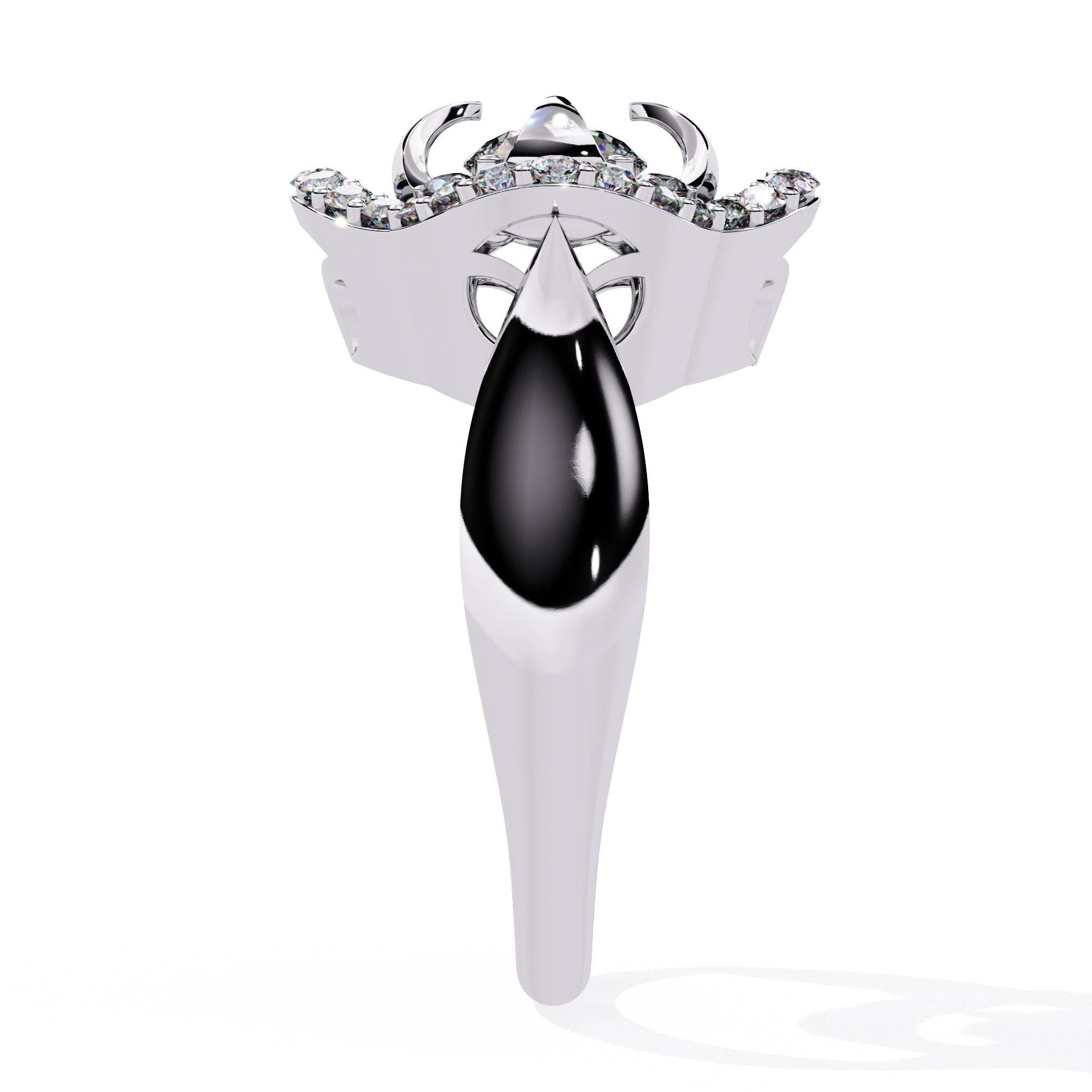 Floral Halo Diamond Statement Ring