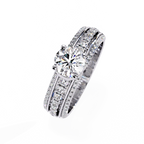 Modern Solitaire Diamond Band Ring