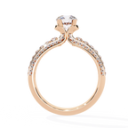 Modern Solitaire Diamond Band Ring