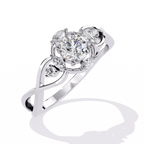 Elegant Heart Diamond Statement Ring