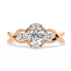 Elegant Heart Diamond Statement Ring