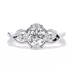Elegant Heart Diamond Statement Ring