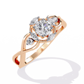 Elegant Heart Diamond Statement Ring
