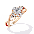 Elegant Heart Diamond Statement Ring
