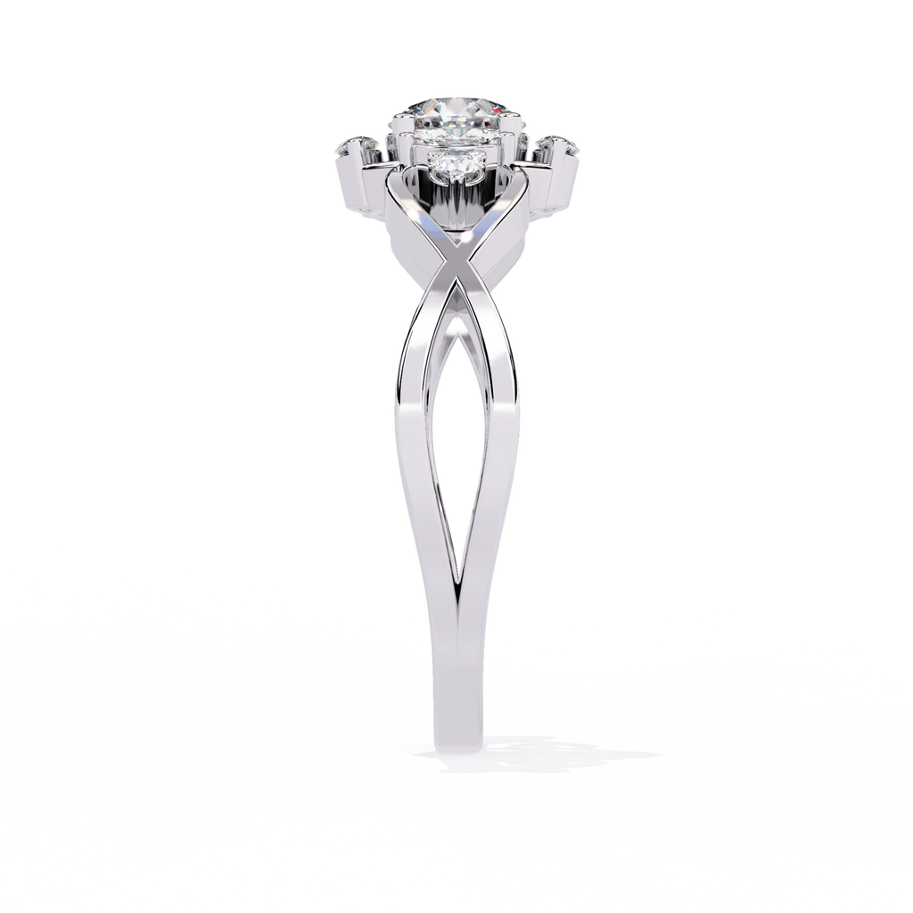 Elegant Heart Diamond Statement Ring