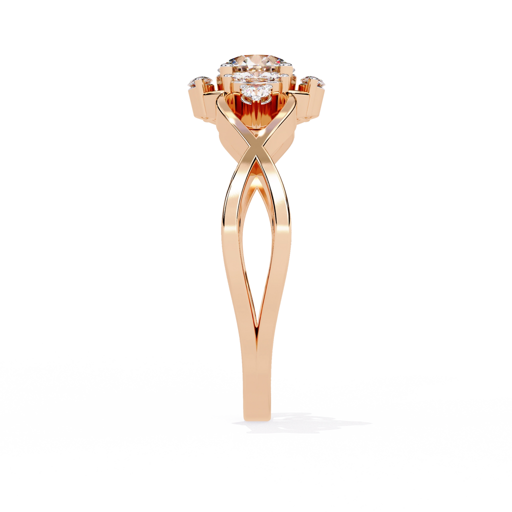 Elegant Heart Diamond Statement Ring