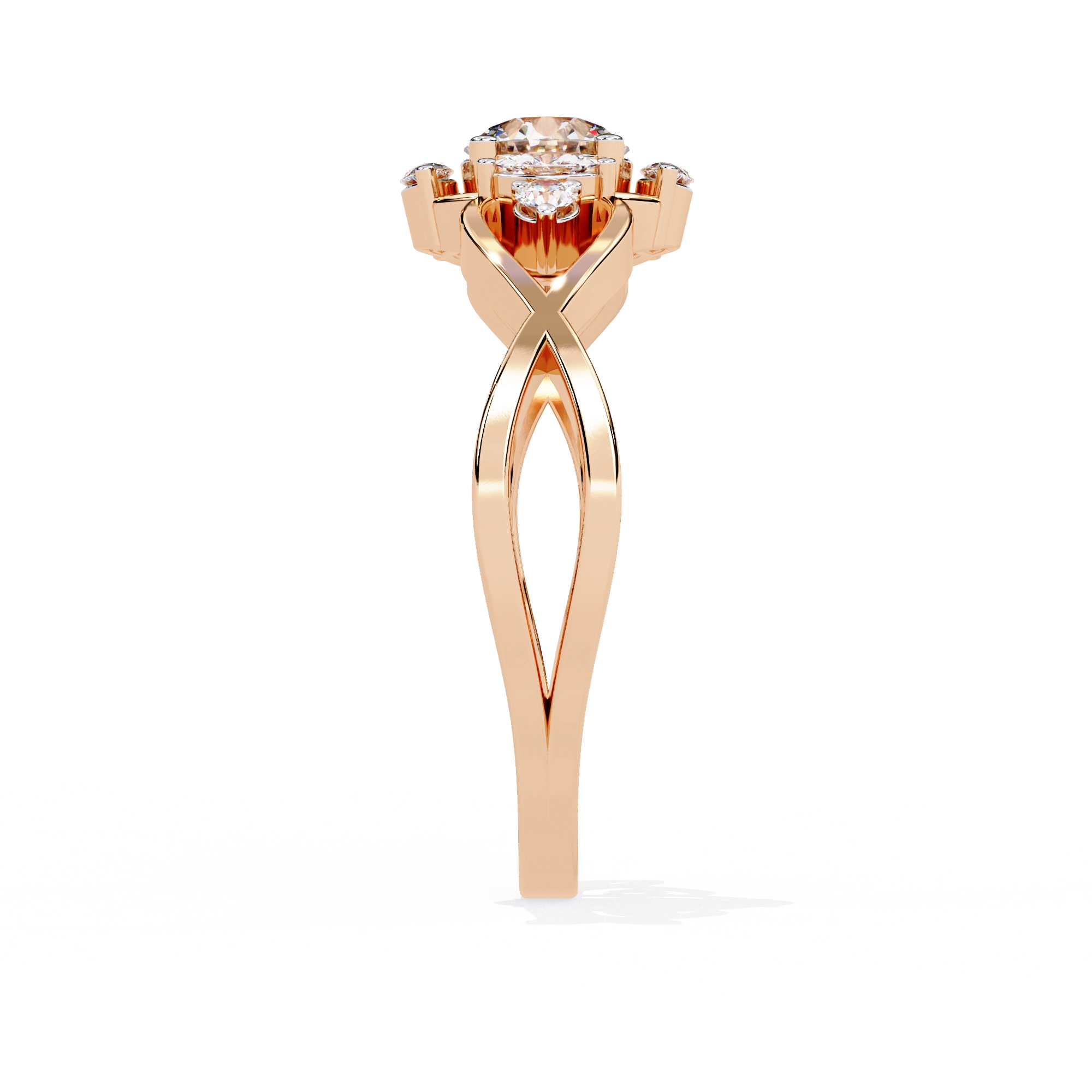 Elegant Heart Diamond Statement Ring
