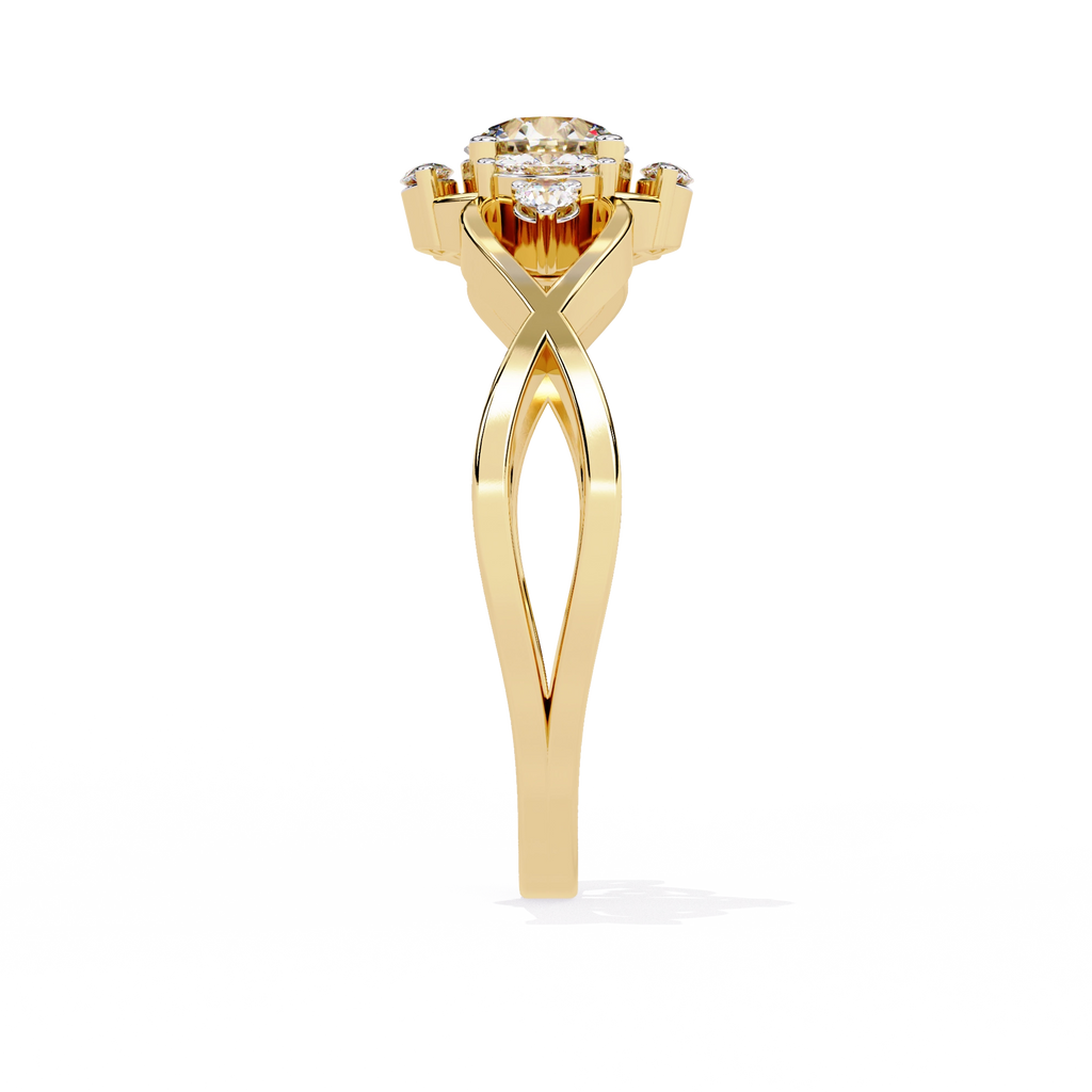 Elegant Heart Diamond Statement Ring