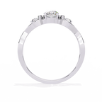 Elegant Heart Diamond Statement Ring