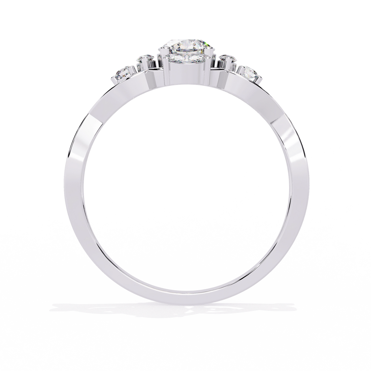 Elegant Heart Diamond Statement Ring