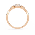 Elegant Heart Diamond Statement Ring