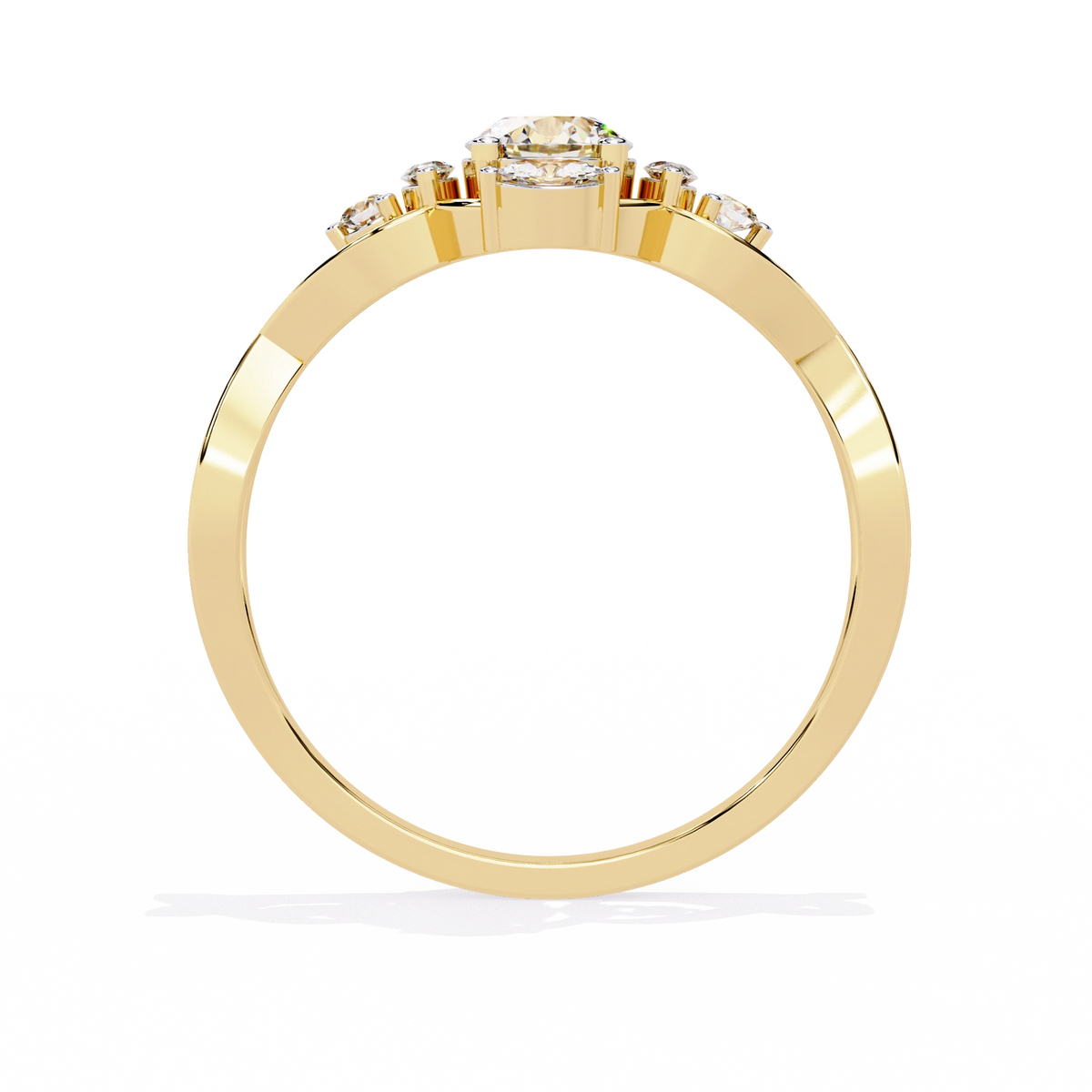 Elegant Heart Diamond Statement Ring