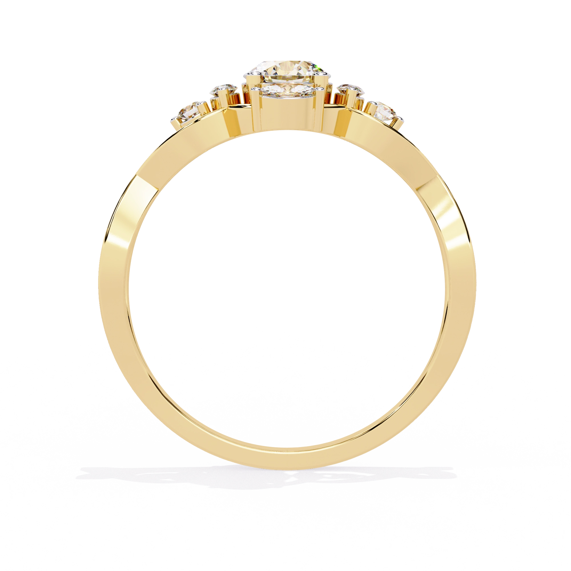 Elegant Heart Diamond Statement Ring