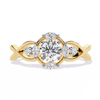Elegant Heart Diamond Statement Ring