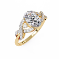 Pear Diamond Twist Statement Ring