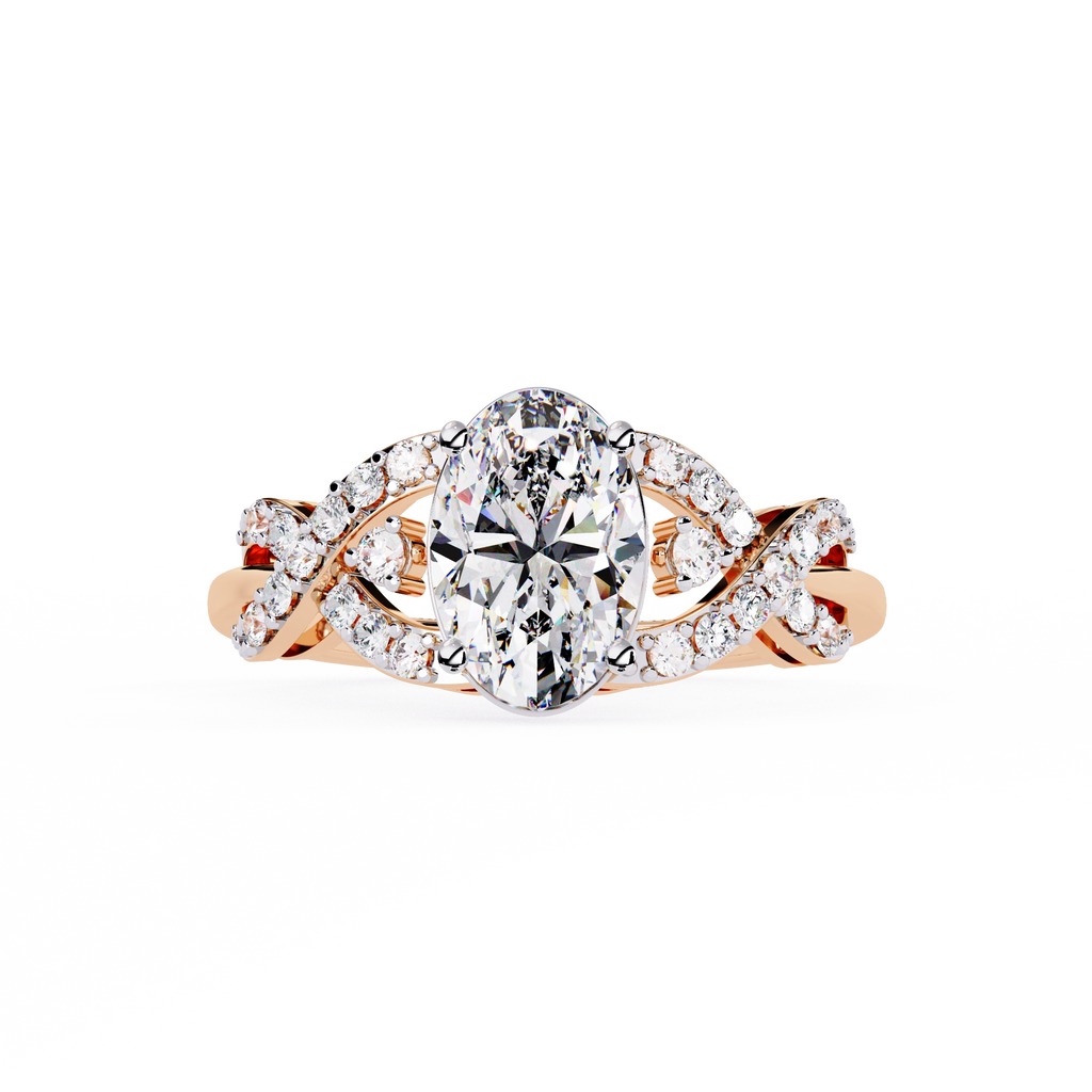 Pear Diamond Twist Statement Ring