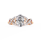 Pear Diamond Twist Statement Ring