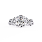 Pear Diamond Twist Statement Ring