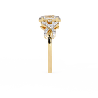 Pear Diamond Twist Statement Ring