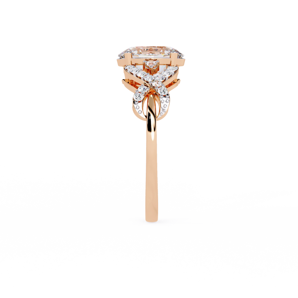 Pear Diamond Twist Statement Ring