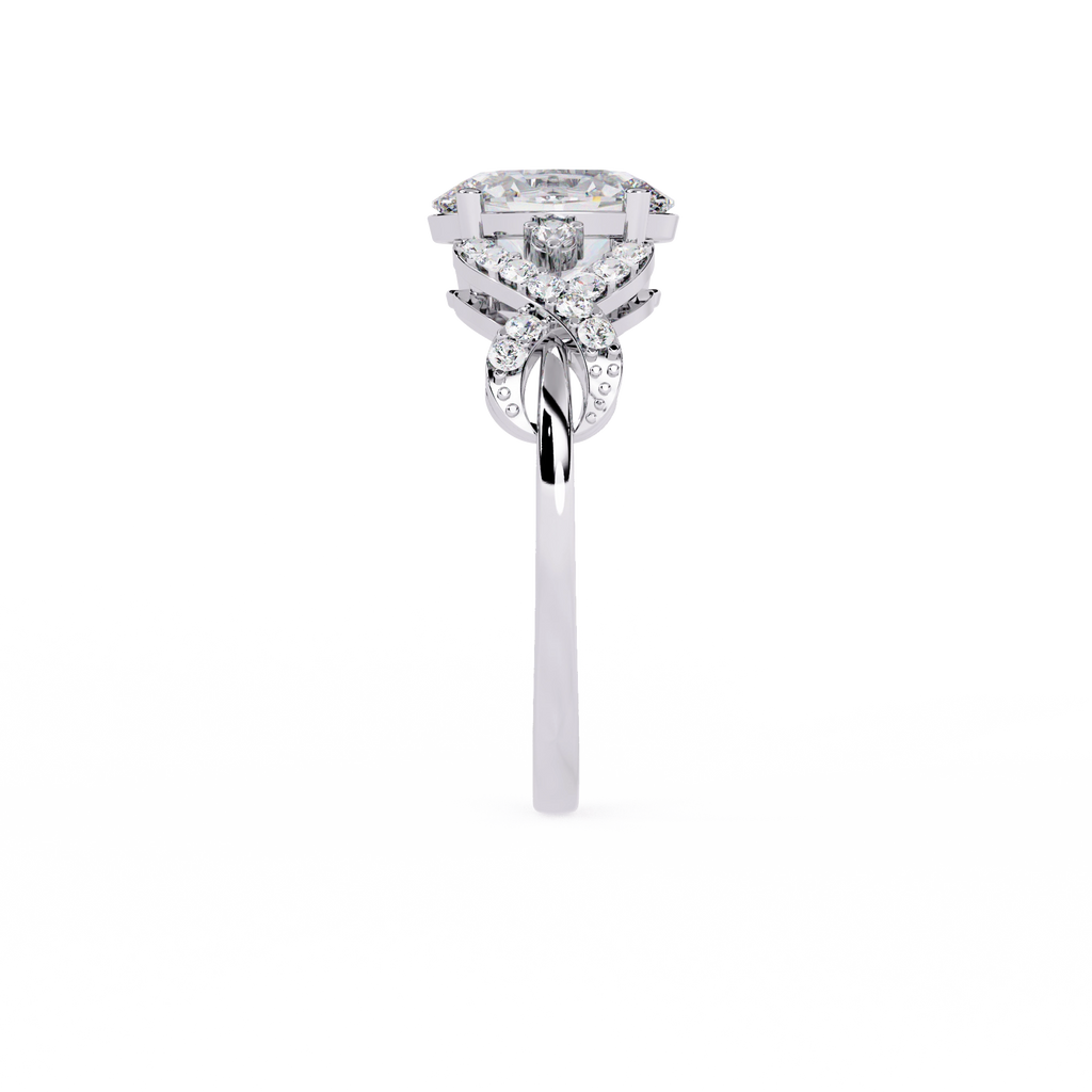 Pear Diamond Twist Statement Ring