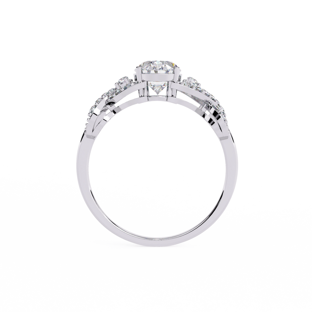 Pear Diamond Twist Statement Ring