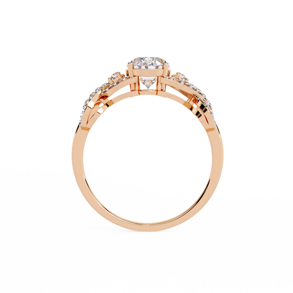 Pear Diamond Twist Statement Ring