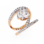Modern Solitaire Diamond Wrap Ring