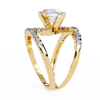 Modern Solitaire Diamond Wrap Ring