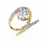 Modern Solitaire Diamond Wrap Ring