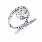 Modern Solitaire Diamond Wrap Ring