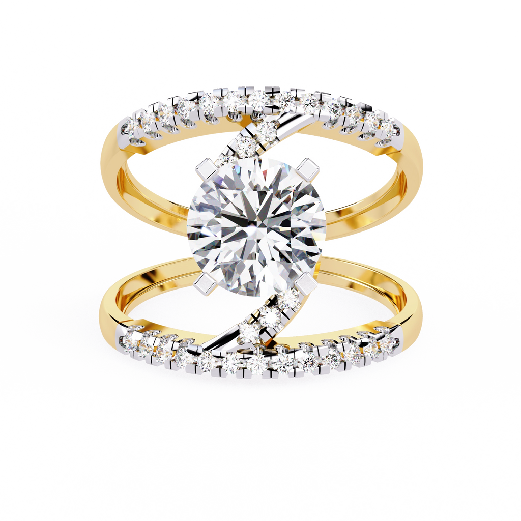 Modern Solitaire Diamond Wrap Ring