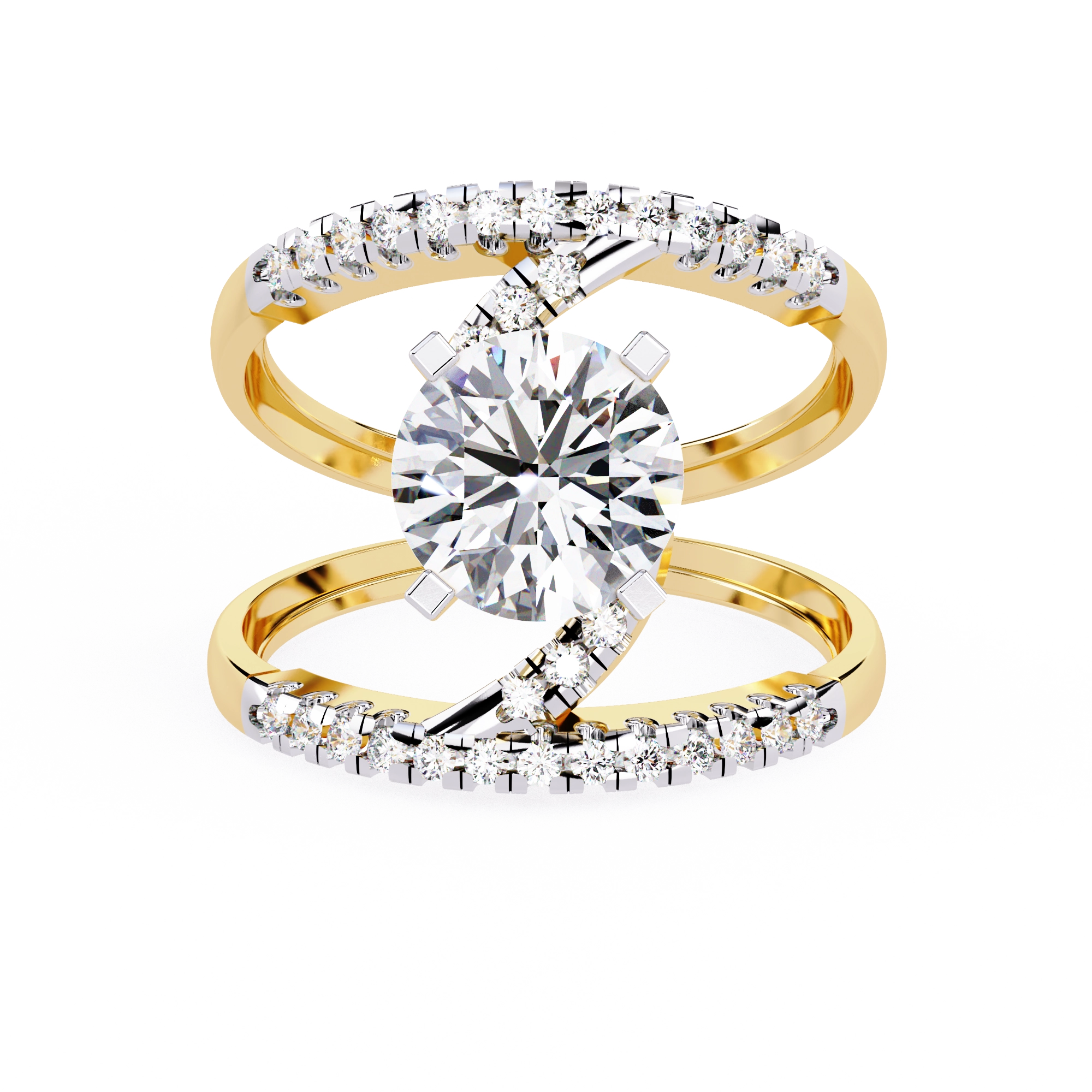 Modern Solitaire Diamond Wrap Ring