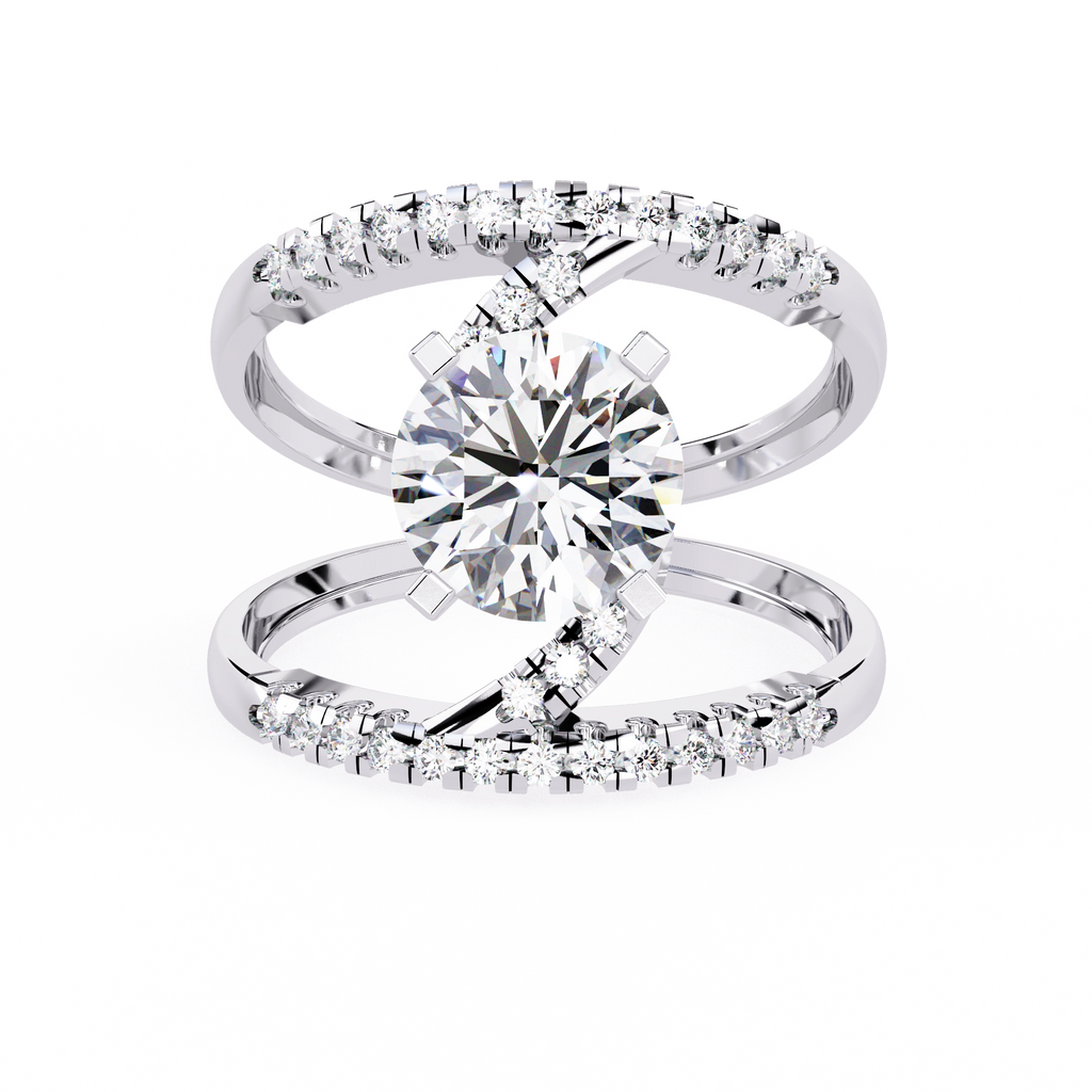Modern Solitaire Diamond Wrap Ring
