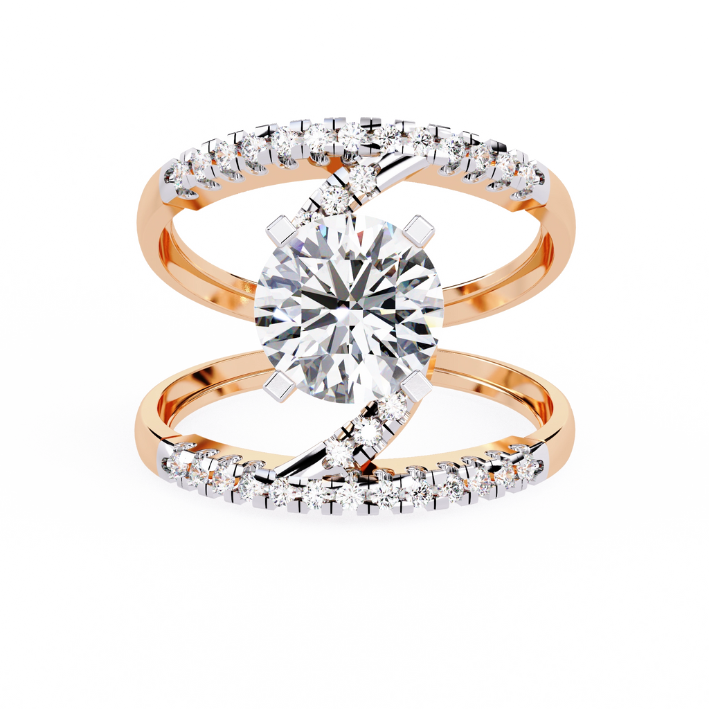 Modern Solitaire Diamond Wrap Ring